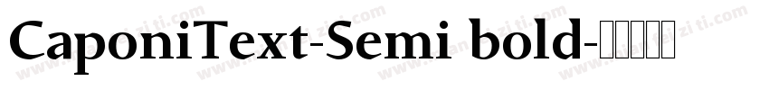 CaponiText-Semi bold字体转换